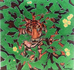 Year of the Tiger - 22x22 canvas board Joe Namsinh